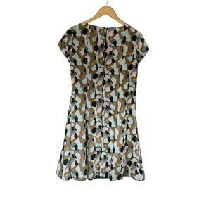 Zara Abstract Print Cap Sleeve Dress Size S Small Multicolor
